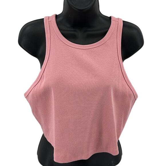 Wild Fable Ribbed Tank Top Bundle WMNS XXL Coral & XL Purple Floral Cropped - Picture 2 of 14